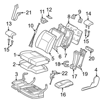 Toyota OE - Seats & Tracks - Second Row Seats (Left Section, With 7 Passenger Option)