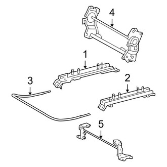 Toyota OE - Seats & Tracks - Tracks & Components (2nd Row Seats, Left Section)