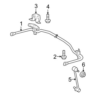 Toyota OE - Rear Suspension - Stabilizer Bar & Components (AWD)