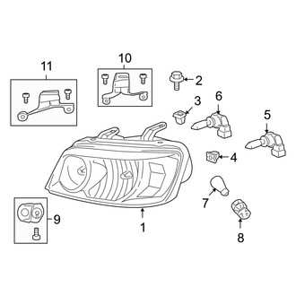 Toyota OE - Front Lamps - Headlamp Components (FULL HYBRID EV-GAS (FHEV))