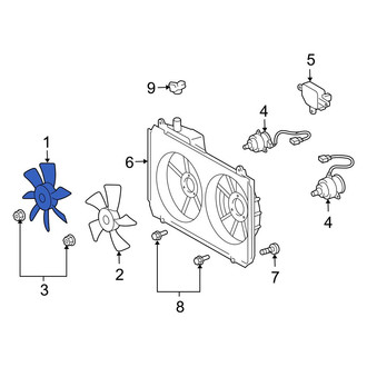 Toyota OE - Right Engine Cooling Fan Blade