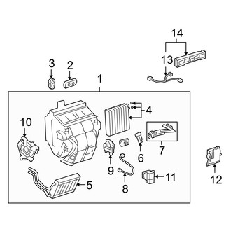 Toyota OE - Air Conditioner & Heater - Evaporator Components