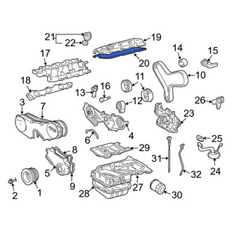 Toyota OE - Left Engine Valve Cover Gasket