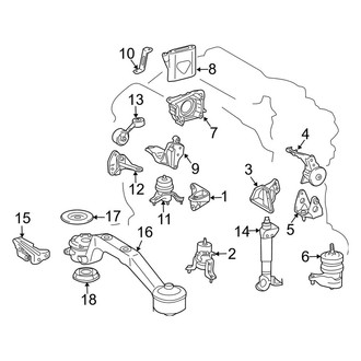 Toyota OE - Engine / Transaxle - Engine & Transmission Mounting (FULL HYBRID EV-GAS (FHEV))