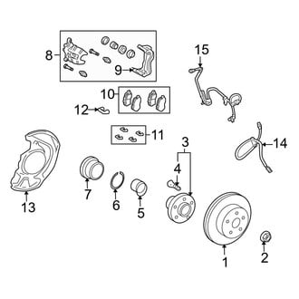 Toyota OE - Front Suspension - Brake Components (Hybrid / Hybrid Limited)