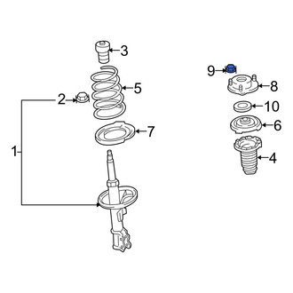 Toyota OE - Front Suspension Strut Mount Nut