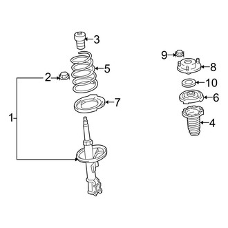 Toyota OE - Front Suspension - Struts & Components