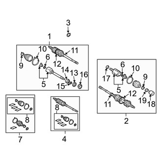 Toyota OE - Front Suspension - Drive Axles