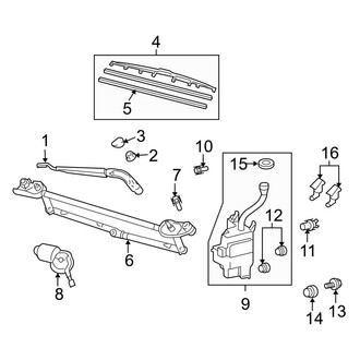 Toyota OE - Windshield - Wiper & Washer Components
