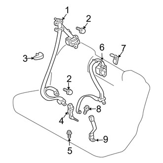 Toyota OE - Restraint Systems - Second Row Seat Belts