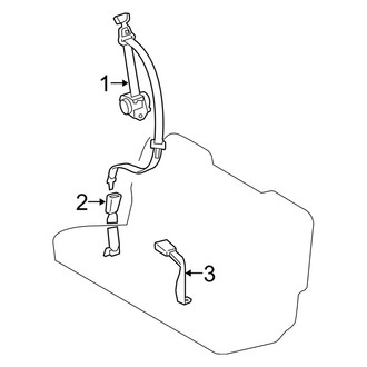 Toyota OE - Restraint Systems - Third Row Seat Belts (FULL HYBRID EV-GAS (FHEV))