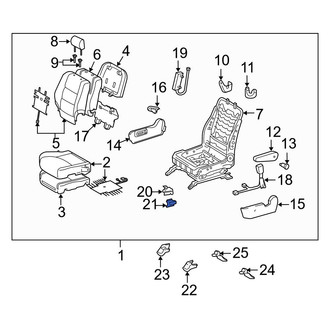 Toyota OE - Right Inner Seat Track Cover