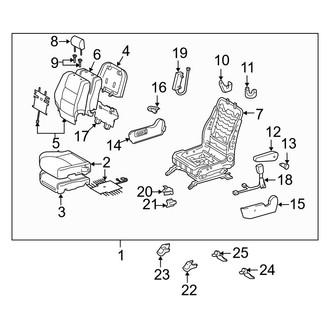 Toyota OE - Seats & Tracks - Front Seat Components (Manual Passenger Seat)