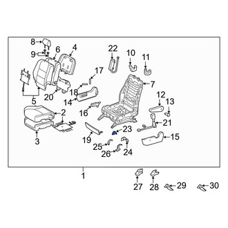 Toyota OE - Front Right Outer Seat Track Cover