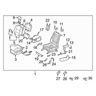 Toyota OE - Seats & Tracks - Front Seat Components (Power Passenger Seat), (FULL HYBRID EV-GAS (FHEV))