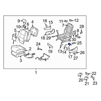 Toyota OE - Front Left Inner Seat Track Cover