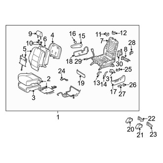 Toyota OE - Seats & Tracks - Front Seat Components (Driver Seat)