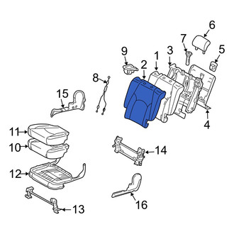 Toyota OE - Center Right Seat Back Cushion Cover