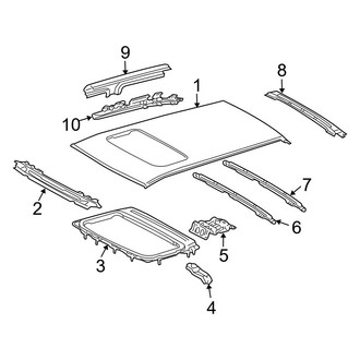 Toyota OE - Roof & Components (With Sunroof), (FULL HYBRID EV-GAS (FHEV))