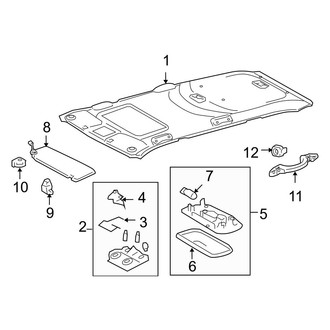 Toyota OE - Roof - Interior Trim (With Sunroof)