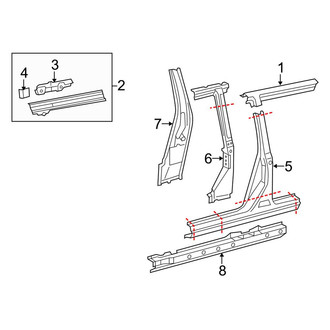 Toyota OE - Pillars, Rocker & Floor - Center Pillar & Rocker (FULL HYBRID EV-GAS (FHEV))