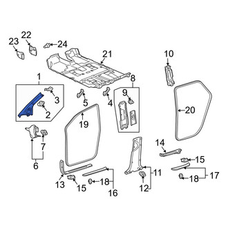 Toyota OE - Left Body A-Pillar Trim Panel
