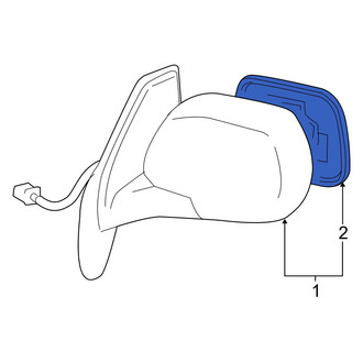 Toyota OE - Front Right Door Mirror Glass