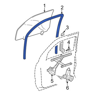 Toyota OE - Front Left Upper Window Channel