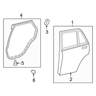 Toyota OE - Rear Door - Door & Components (FULL HYBRID EV-GAS (FHEV))