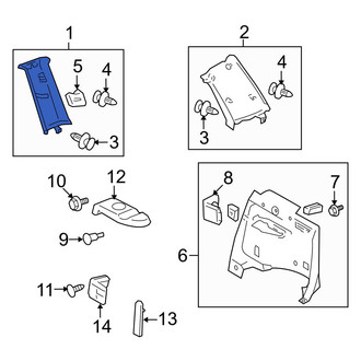 Toyota OE - Right Body C-Pillar Trim Panel