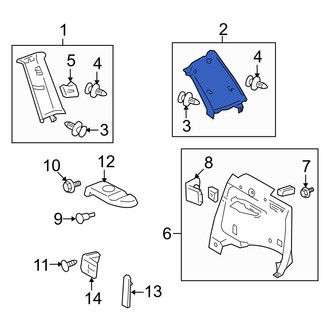 Toyota OE - Left Body D-Pillar Trim Panel