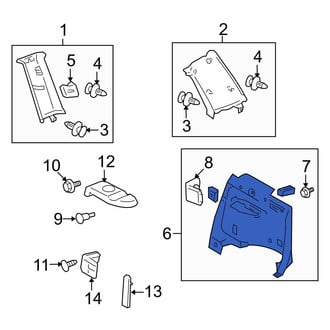 Toyota OE - Rear Left Interior Quarter Panel Trim Panel