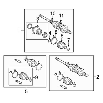Toyota OE - Rear Suspension - Drive Axles (AWD)