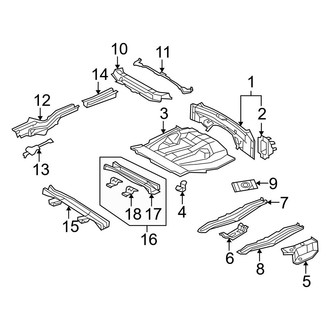 Toyota OE - Rear Body & Floor - Floor & Rails (Hybrid / Hybrid Limited)