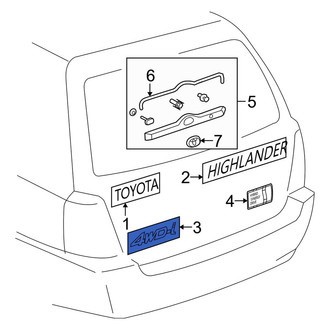 Toyota OE - Rear Hatch Emblem