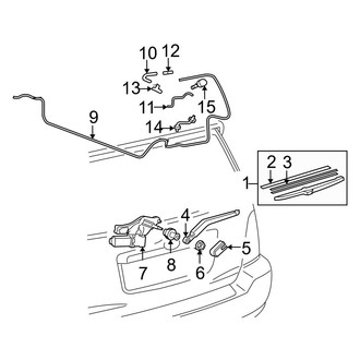 Toyota OE - Lift Gate - Wiper & Washer Components (Hybrid / Hybrid Limited)