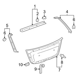 Toyota OE - Lift Gate - Interior Trim (Hybrid / Hybrid Limited)