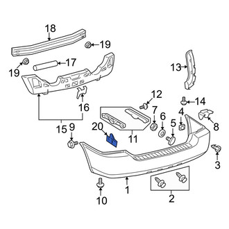 Toyota OE - Rear Bumper Cover Bracket