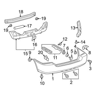 Toyota OE - Rear Bumper - Bumper & Components (Hybrid / Hybrid Limited)