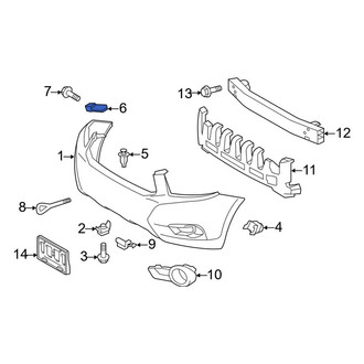Toyota OE - Front Right Bumper Cover Reinforcement Bracket