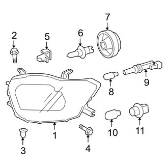 Toyota OE - Front Lamps - Headlamp Components
