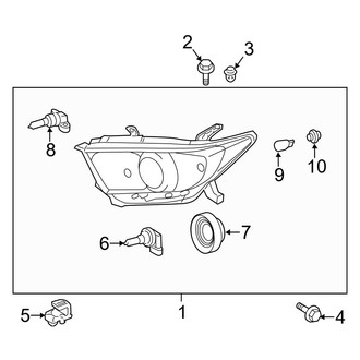 Toyota OE - Front Lamps - Headlamp Components (Gas)