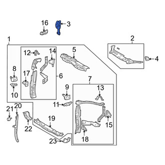 Toyota OE - Front Left Radiator Support Baffle