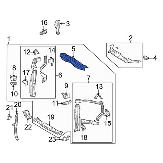 Toyota OE - Front Upper Radiator Support Tie Bar