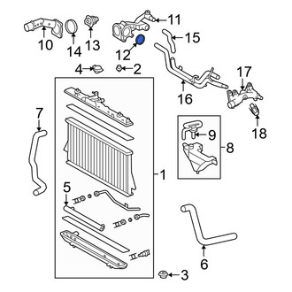 Toyota OE - Engine Coolant Thermostat Housing Gasket