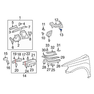 Toyota OE - Fender Insulator Clip
