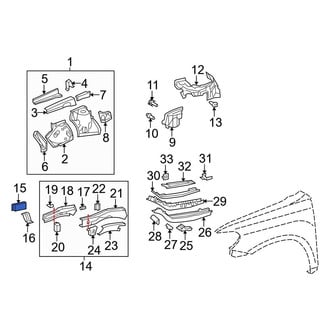 Toyota OE - Front Left Frame Rail End