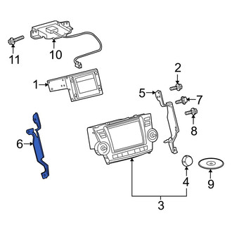 Toyota OE - Left Radio Bracket