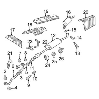 Toyota OE - Exhaust System - Exhaust Components (3.5L)