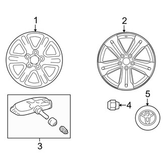 Toyota OE - Wheels - Covers & Trim (Base / Base Premium / Limited / SE / Sport Premium)
